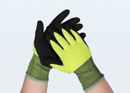 T Sandy Nitrile Coated and Cut-Resistant Gloves